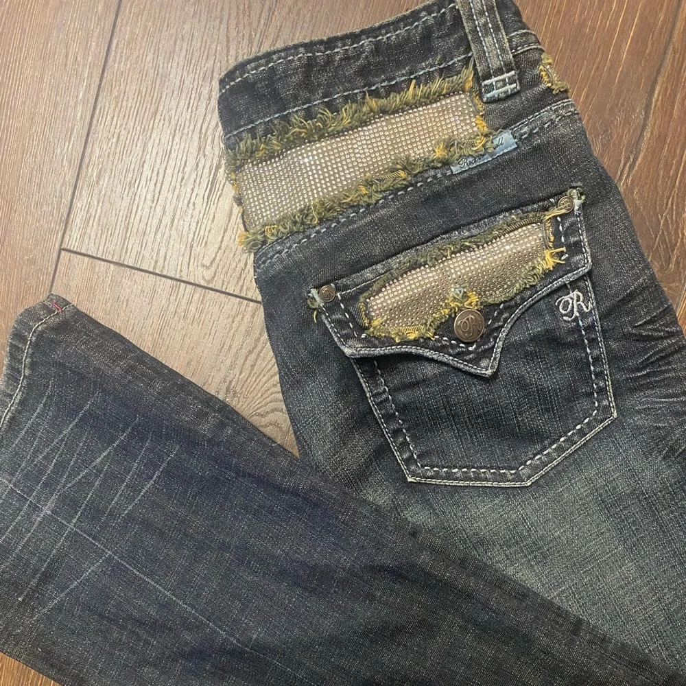 Rock and Roll cowgirl mid rise dark denim 30x34 jeans - Picture 1 of 9